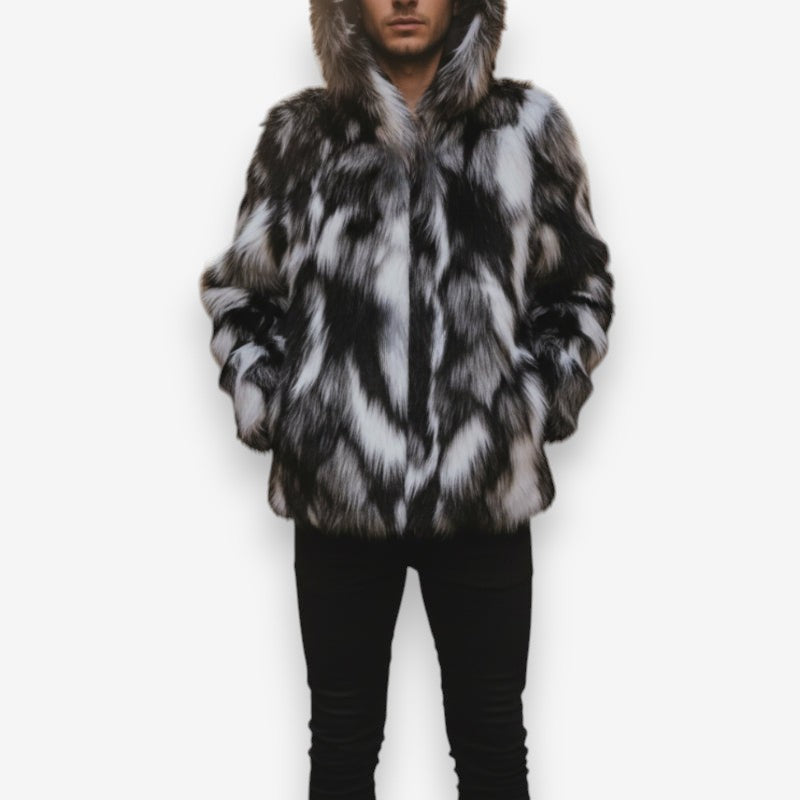 Liam – Long Sleeve Jacket with Hoodie and Zipper Closure