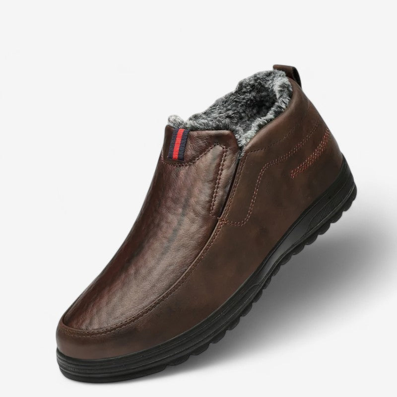 Jesse – Hoge enkellaarzen met bont voering en ronde neus Velani