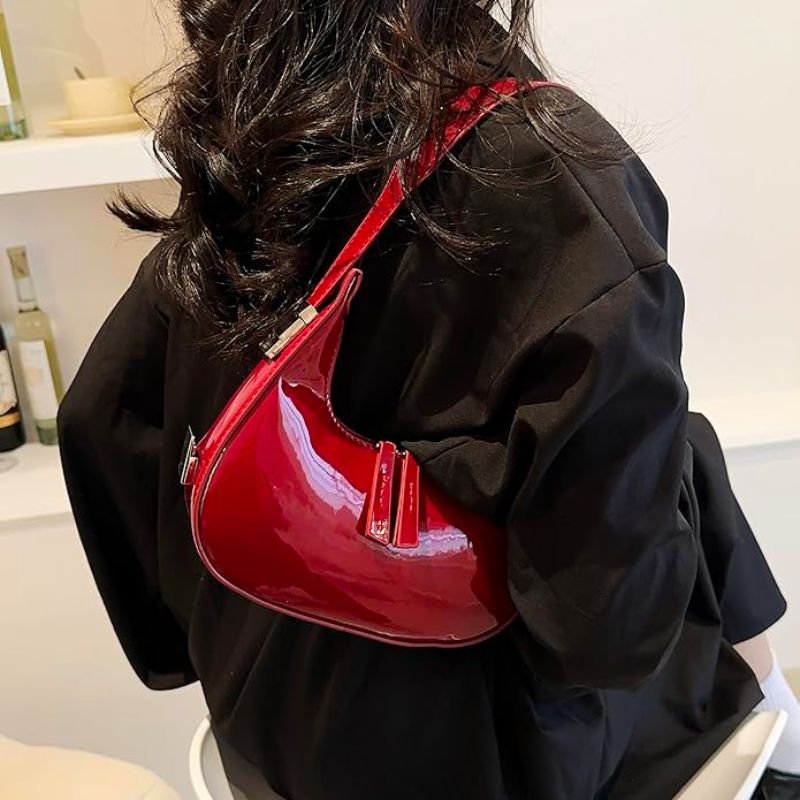 Half Moon Handbag with Adjustable Strap