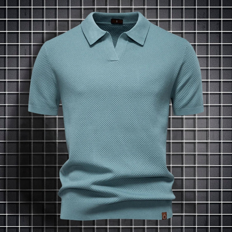 Men's Slim Fit Polo Shirt with Short Sleeves