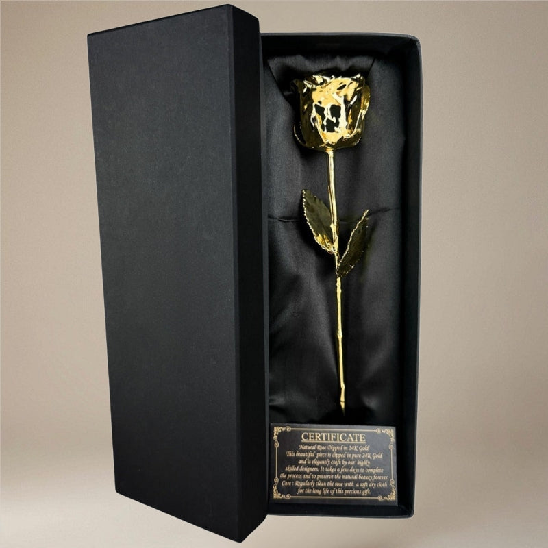 GoldenPetal – Preserved Real Rose Plated in 24K Gold