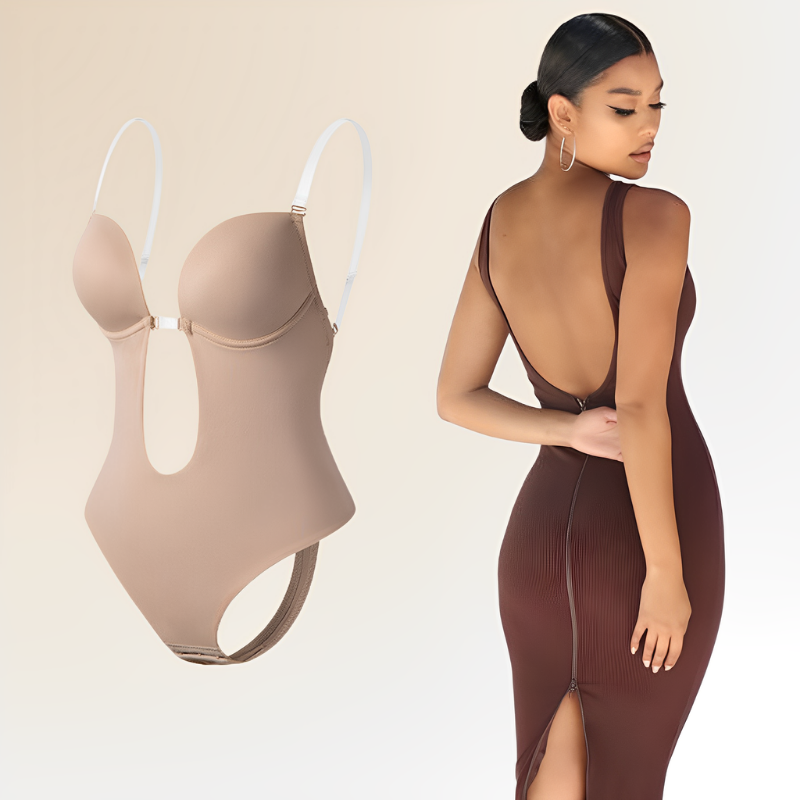 Women Backless Bodysuit Adjustable Straps