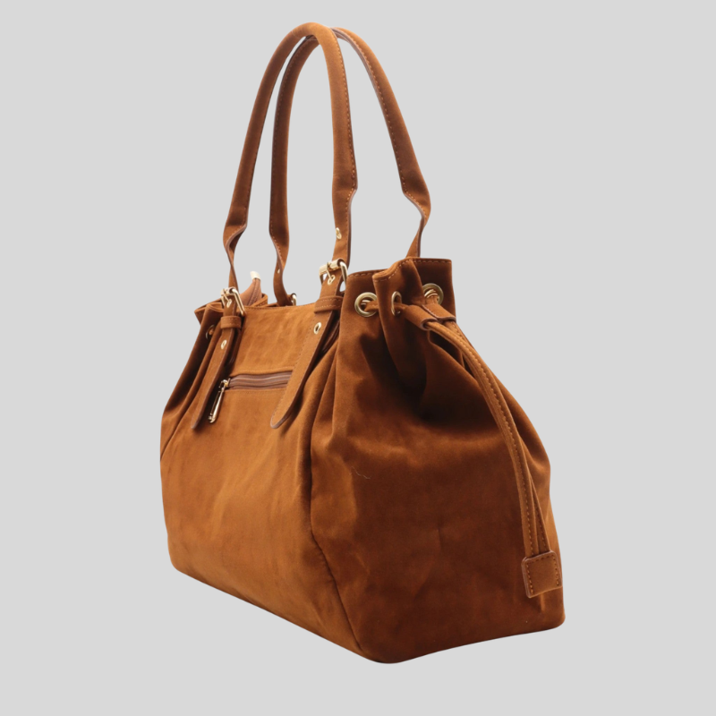 Structured Handbag with Adjustable Buckle Strap
