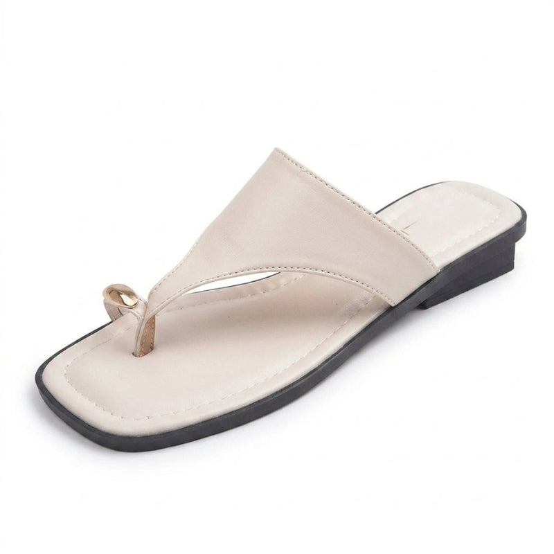 Women's Square Toe Flat Sandals with Non Slip Sole