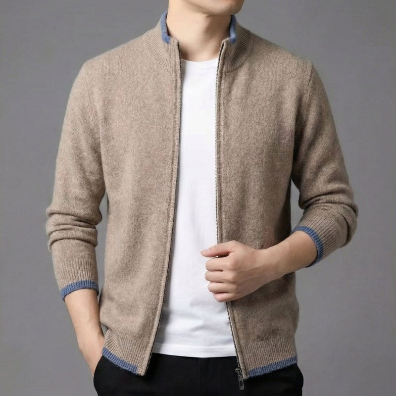 Slim Fit Zip-Up Sweater