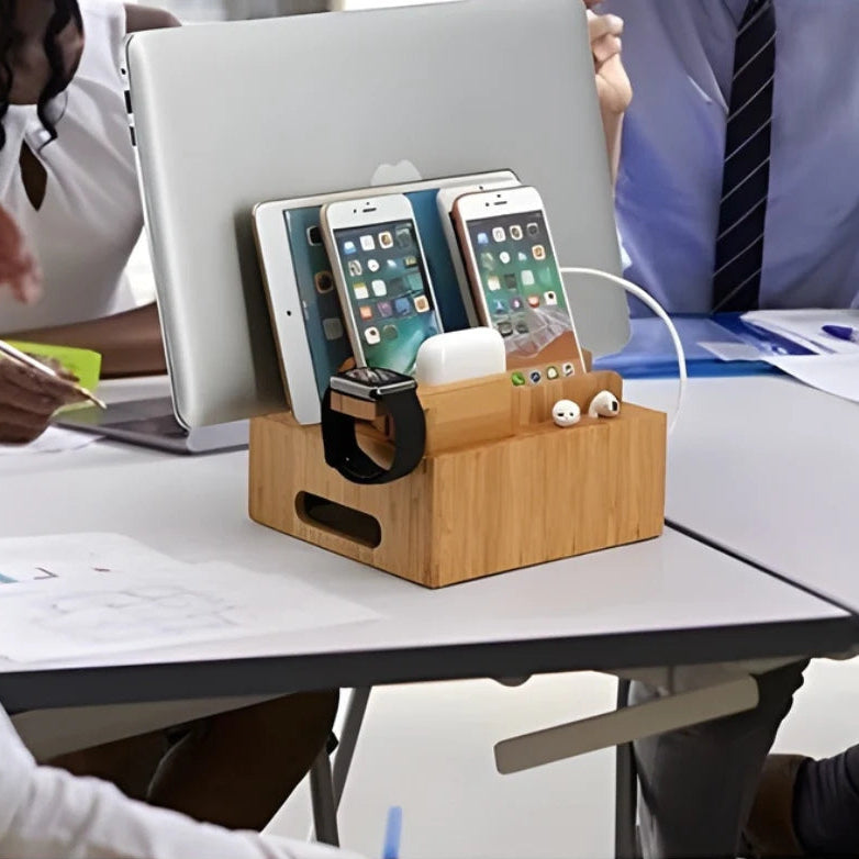 ChargeMate – 5-Port USB Charging Station with Desk Organizer