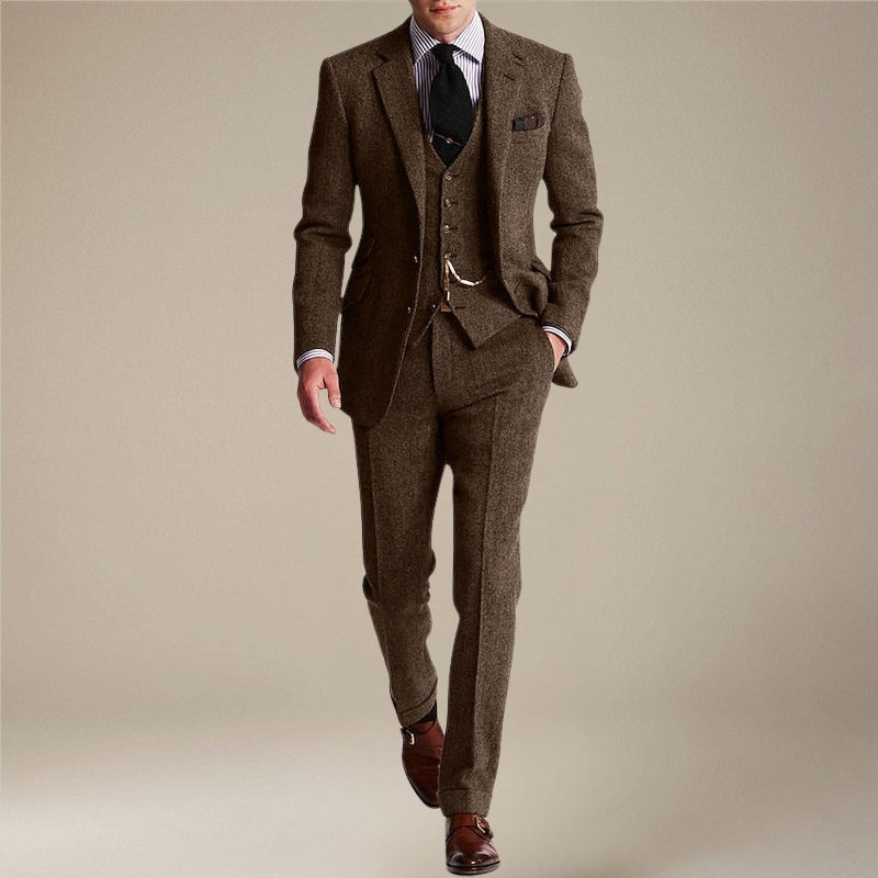 Zachary – Slim Fit 3 Piece Suit with Blazer and Vest