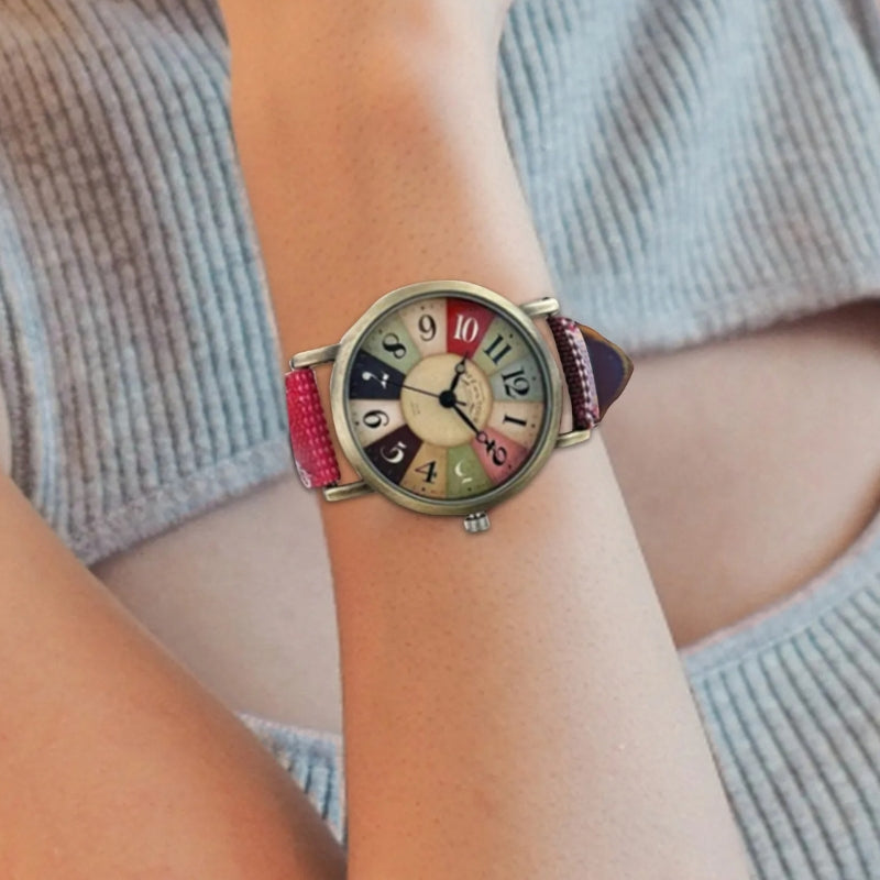 Sophia – Women's Watch with Decorative Pattern & Adjustable Strap