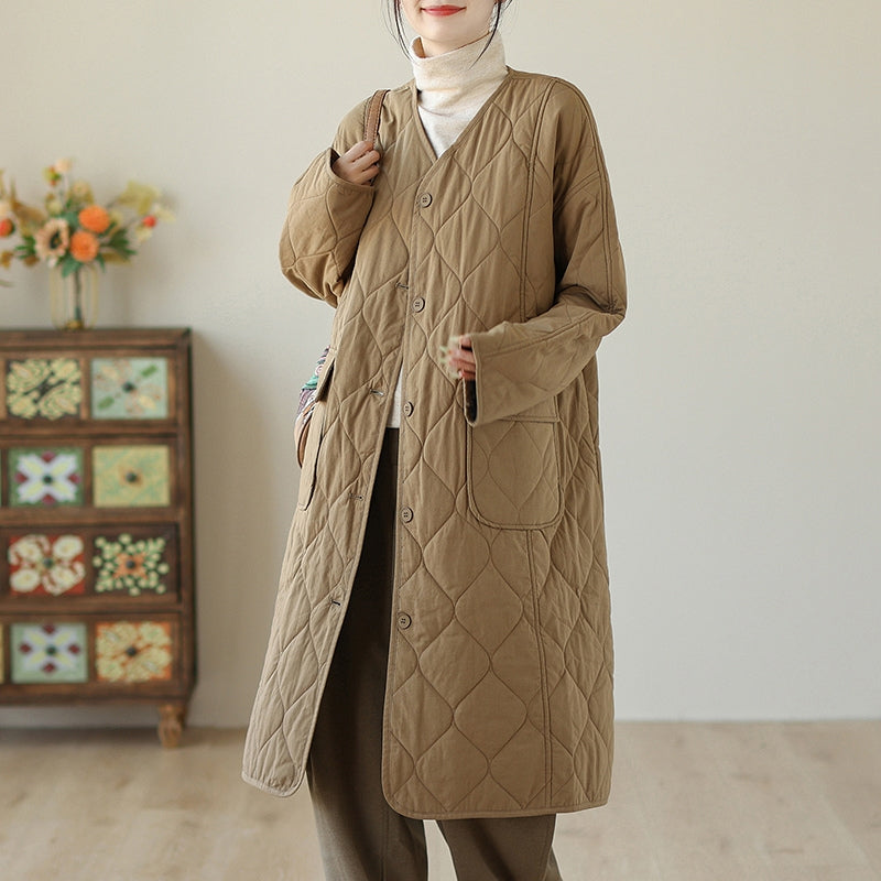Amber – Oversize Jacket with Button Closure and Front Pocket