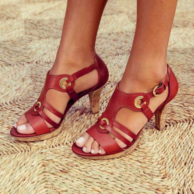 Women's Heeled Sandals with Pointed Toe