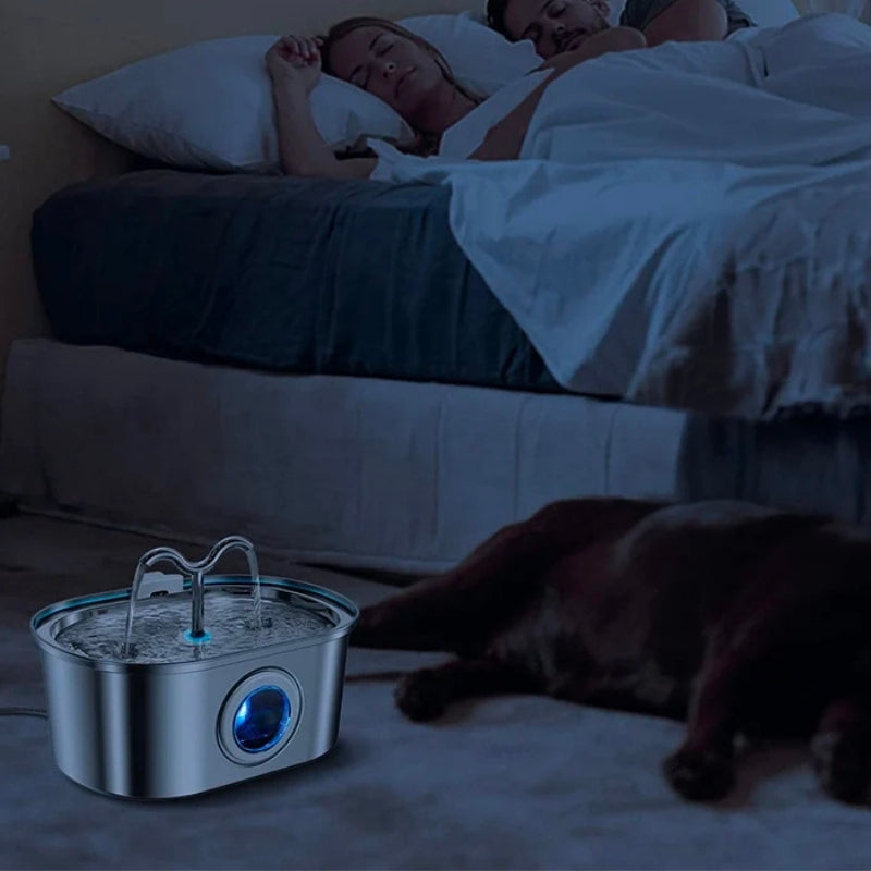 AquaPaw – Automatic Pet Water Fountain with LED Light
