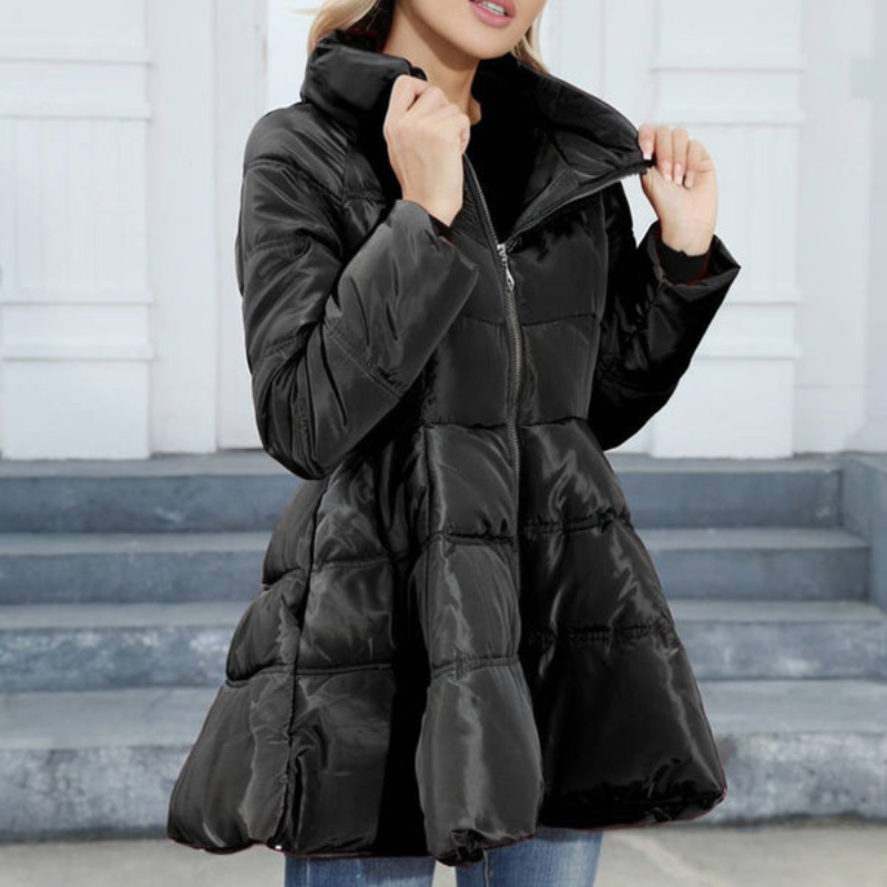 Nora – Chaqueta de manga larga con bolsillos y cuello alto