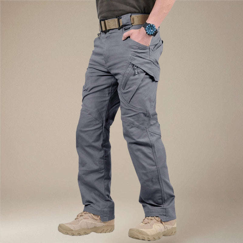 Men Slim Fit Cargo Pants Multi Pocket Stretch