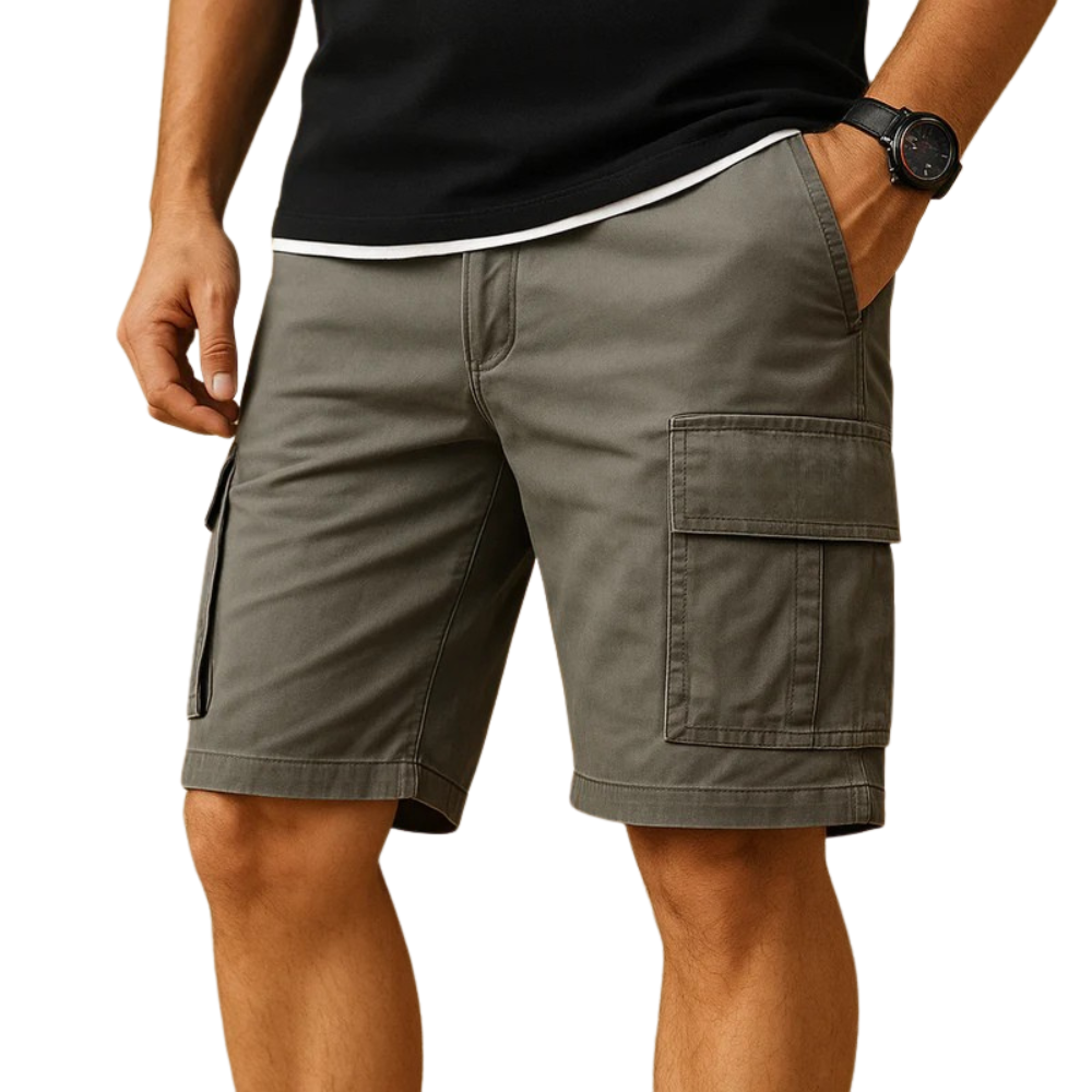 Klaus – Cargo Shorts met Ontspannen Pasvorm en Meerdere Zakken Velani