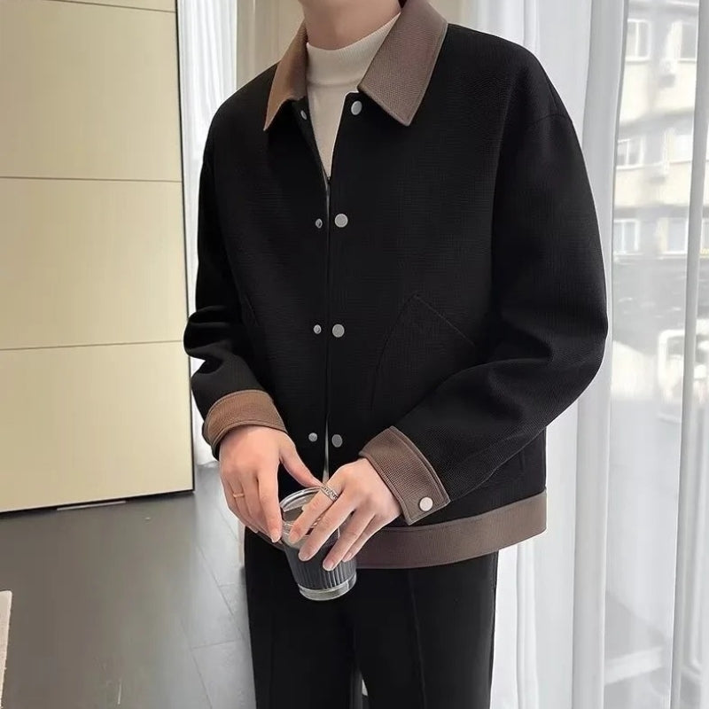 Ethan – Down Collar Jacket with Button Detail