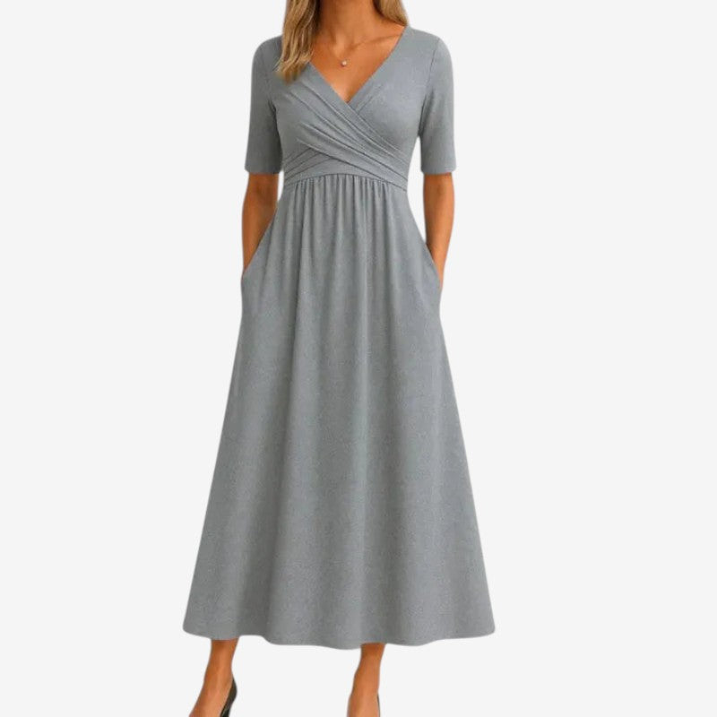 Women’s V-Neck Short Sleeve Dress