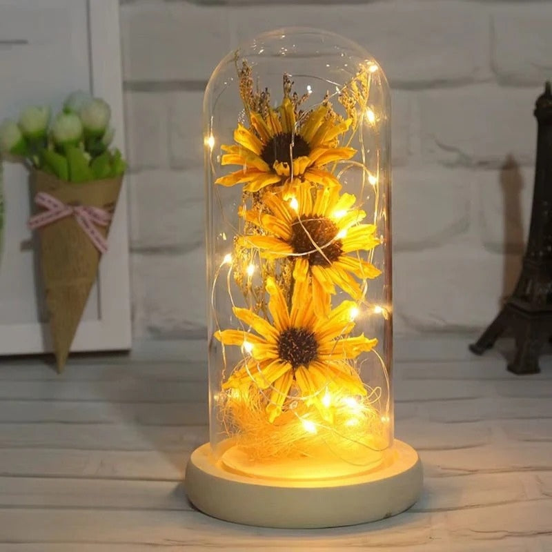 SunGlow – LED Table Lamp with Sunflower-Inspired Lighting