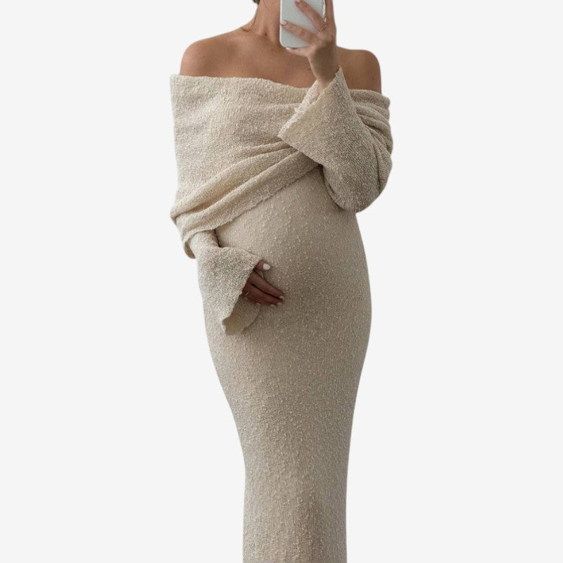 Off-Shoulder Maxi Dress for Maternity