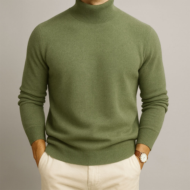 Men’s Round Neck Long Sleeve Knit Sweater