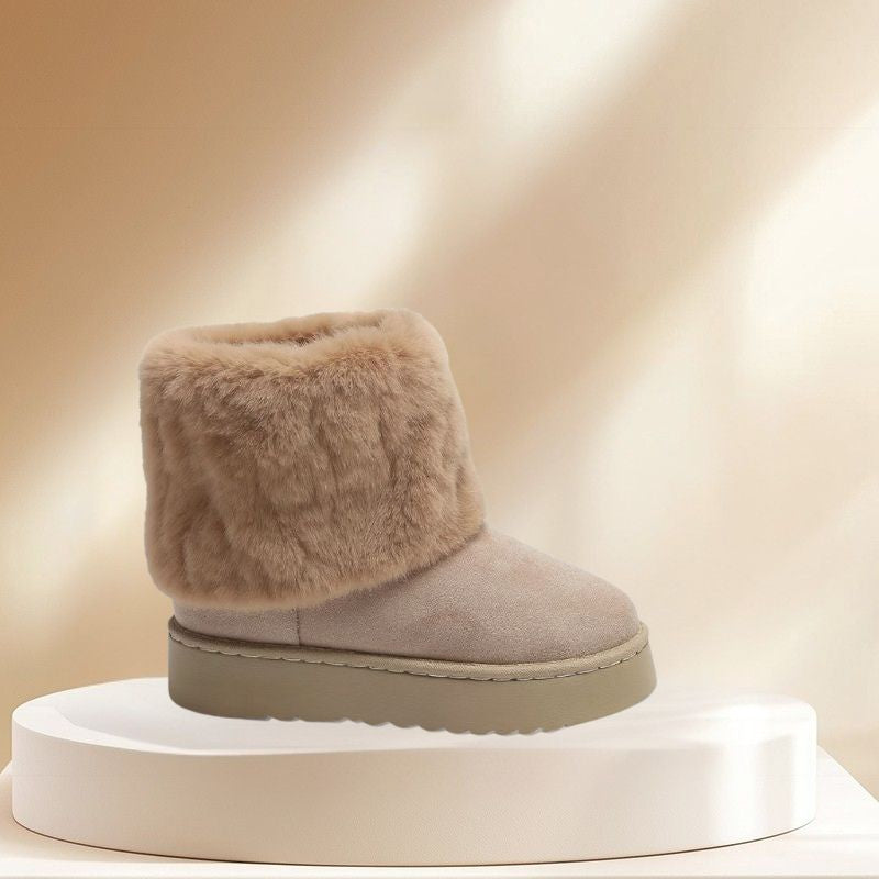 Women Ankle Boots Striped Design Non Slip Soles