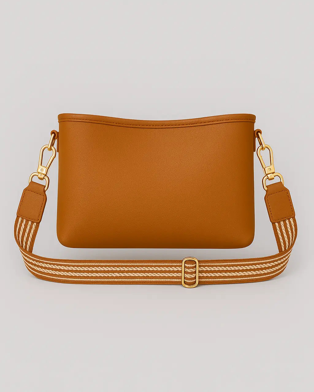 Schoudertas Van PU-Leer Met Verstelbare Riem-Shoulder Bags-Velani-Bruin-Velani