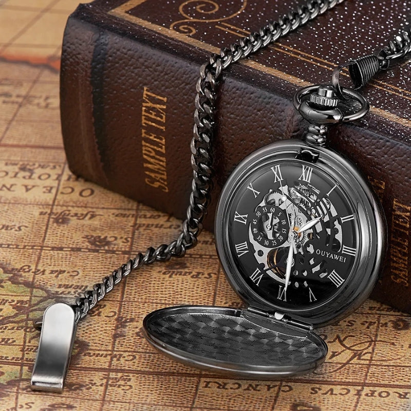 TimeLoom – Pocket Watch with Clear Numbers and Hanging Design