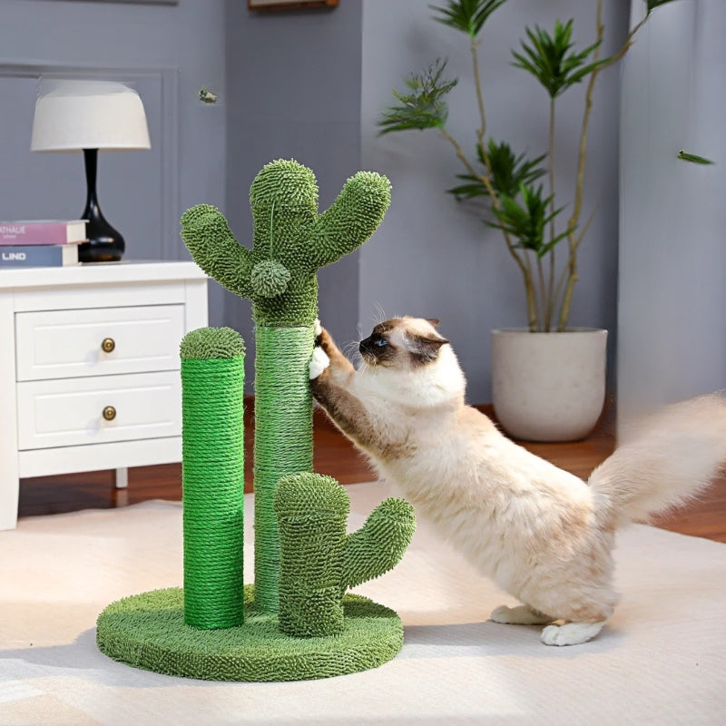PurrPlay – Scratching Post Cactus with Hanging Ball