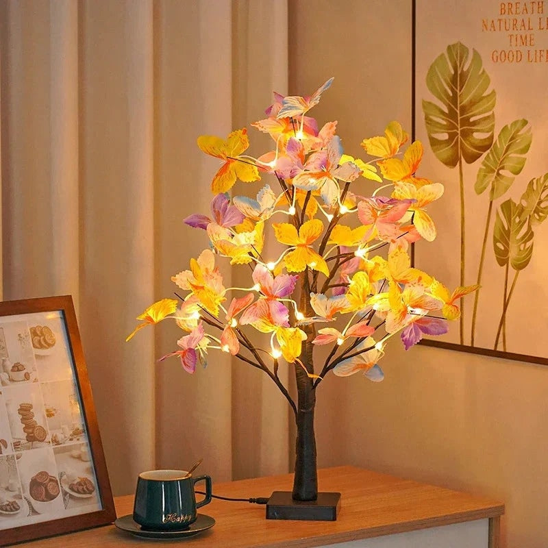 ButterflyGlow – LED Table Lamp with Tree and Butterfly Design