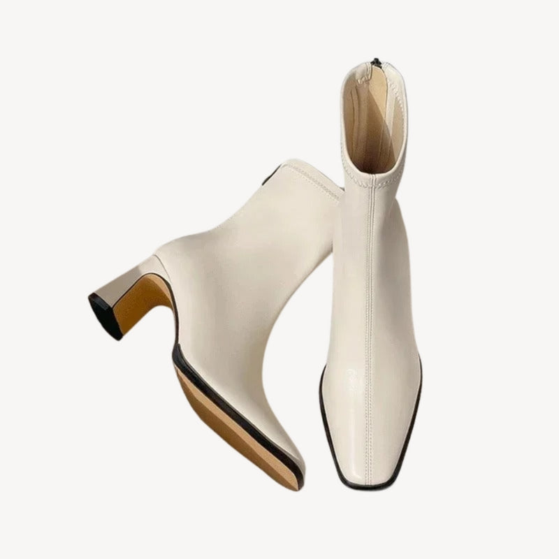 Giada – Enkellaarsjes met Vierkante Neus en Dikke Hak Velani