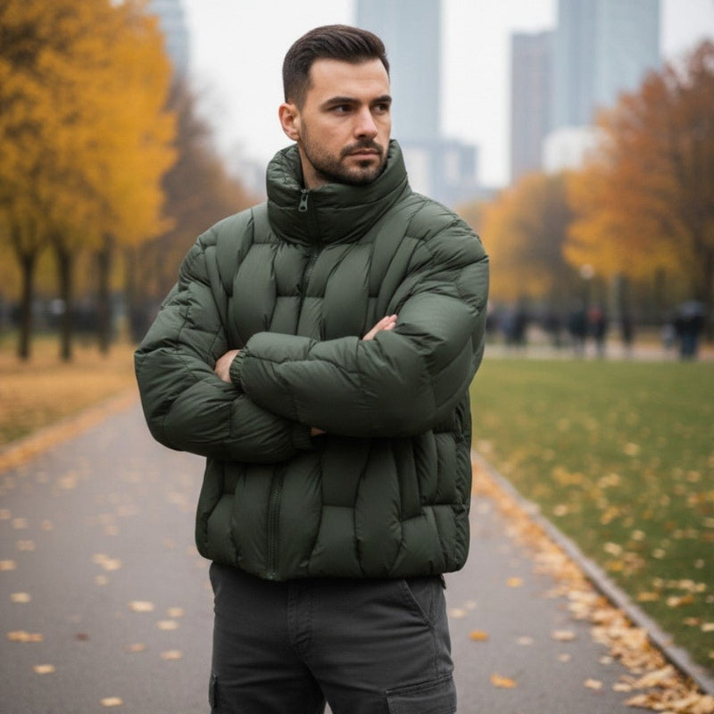 Ethan – Men's Coat with Zipper Closure