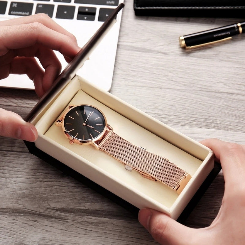 Ava – Scandinavian Minimalist Watch with Adjustable Strap