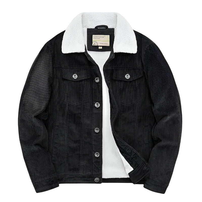 Ethan – Jas met Lange Mouwen Kraag Knopen aan de Voorkant en Zakken Velani