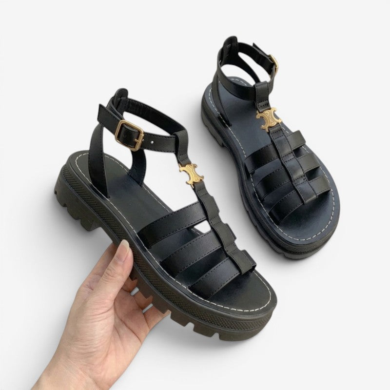 Womens Gladiator Sandals with Adjustable Ankle Strap