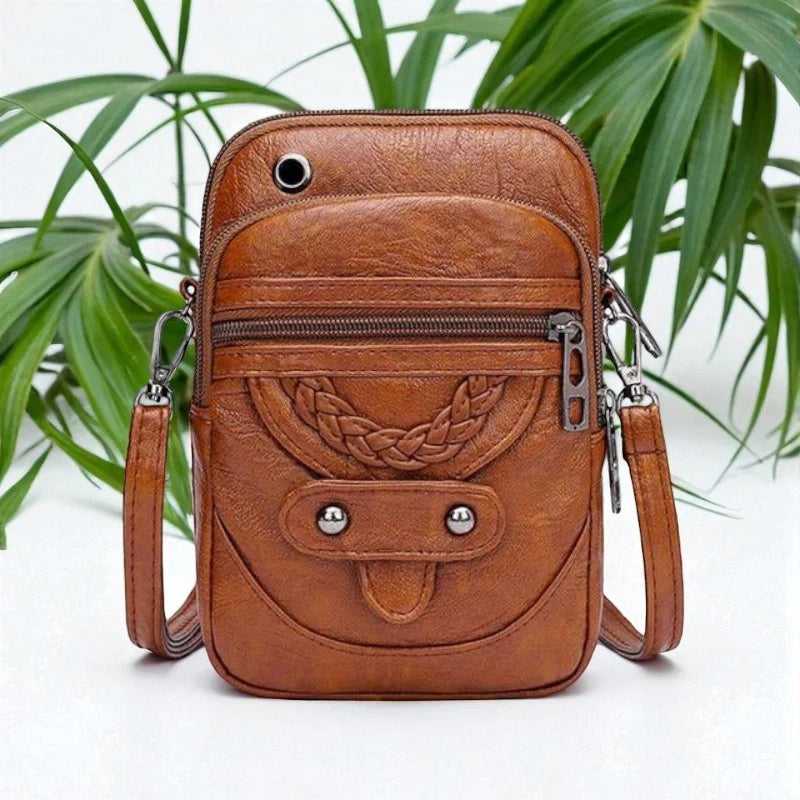 Veena – Crossbodytas met Meerdere Ritssluitingen en Verstelbare Band Velani