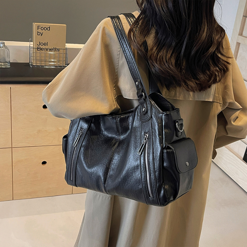 Emily - Schoudertas met Ritsdetails en Verstelbare Riemen Velani