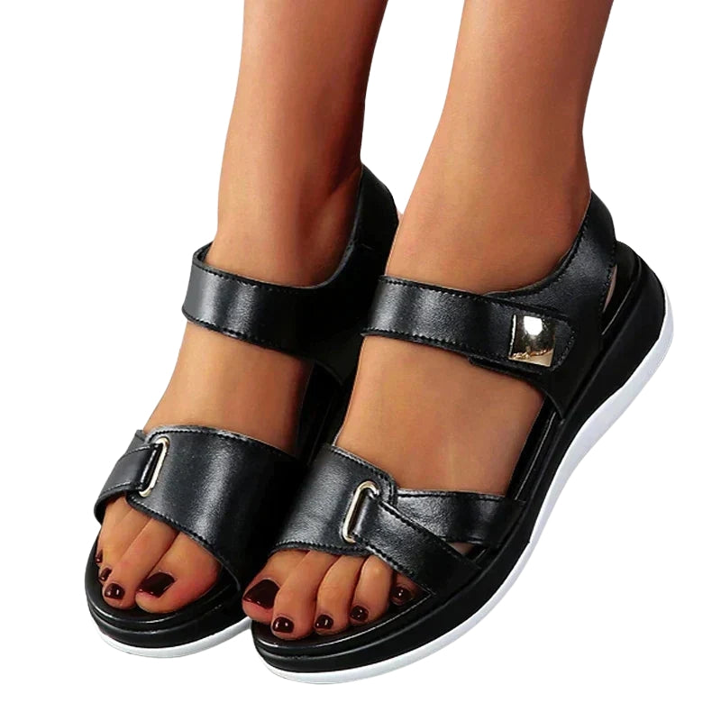 Julia - Sandalen met Dikke Zool en Open Teen Velani