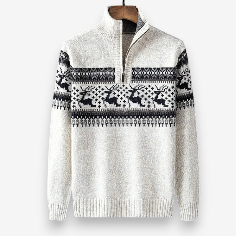 Jason – Long Sleeve Sweater with Zipper Closure