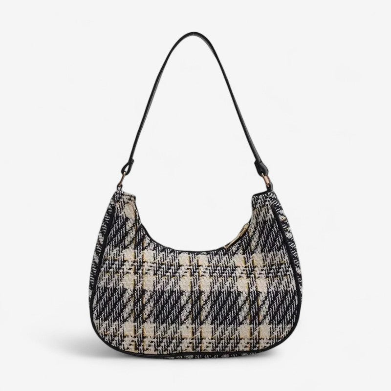 Aurelia – Schoudertas met Ruitpatroon en Grote Inhoud Velani