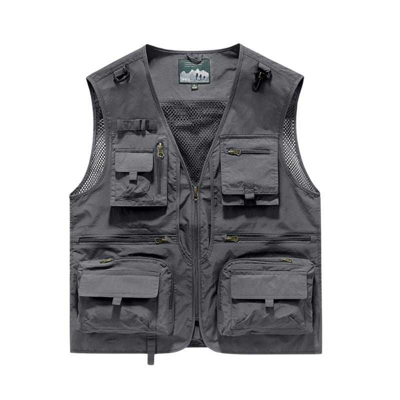 Markus – Mouwloos Vest met Rits en Meerdere Zakjes Velani