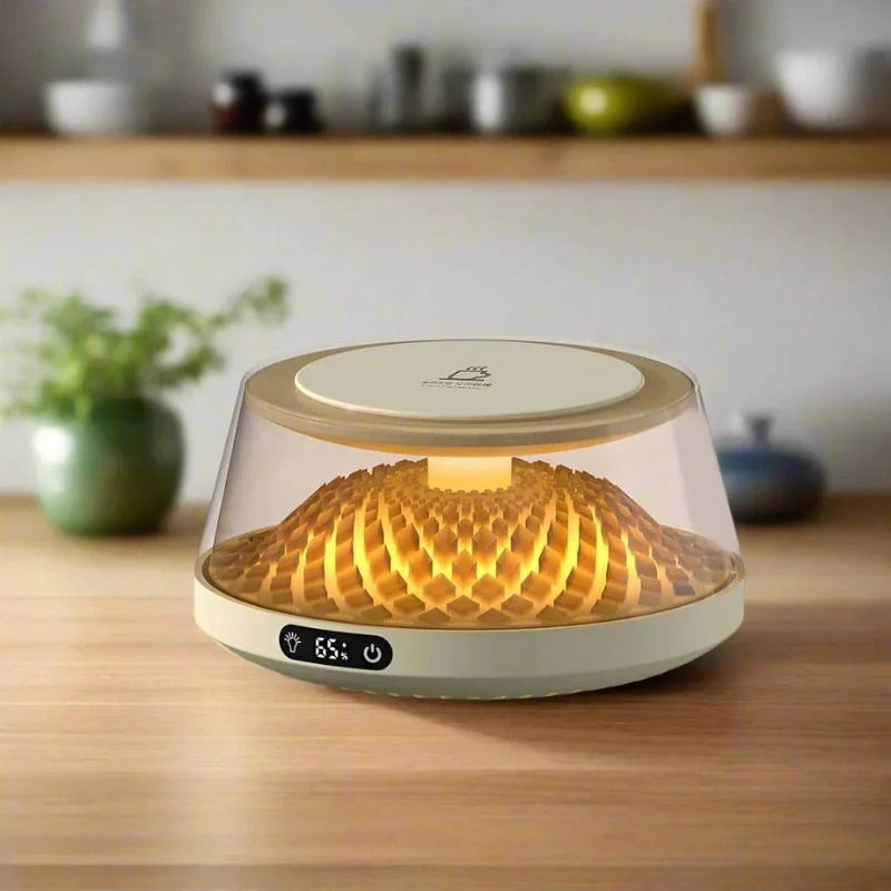 HeatMate – Draagbare Koffiemok Verwarmer met Meerkleurige Lampjes Velani