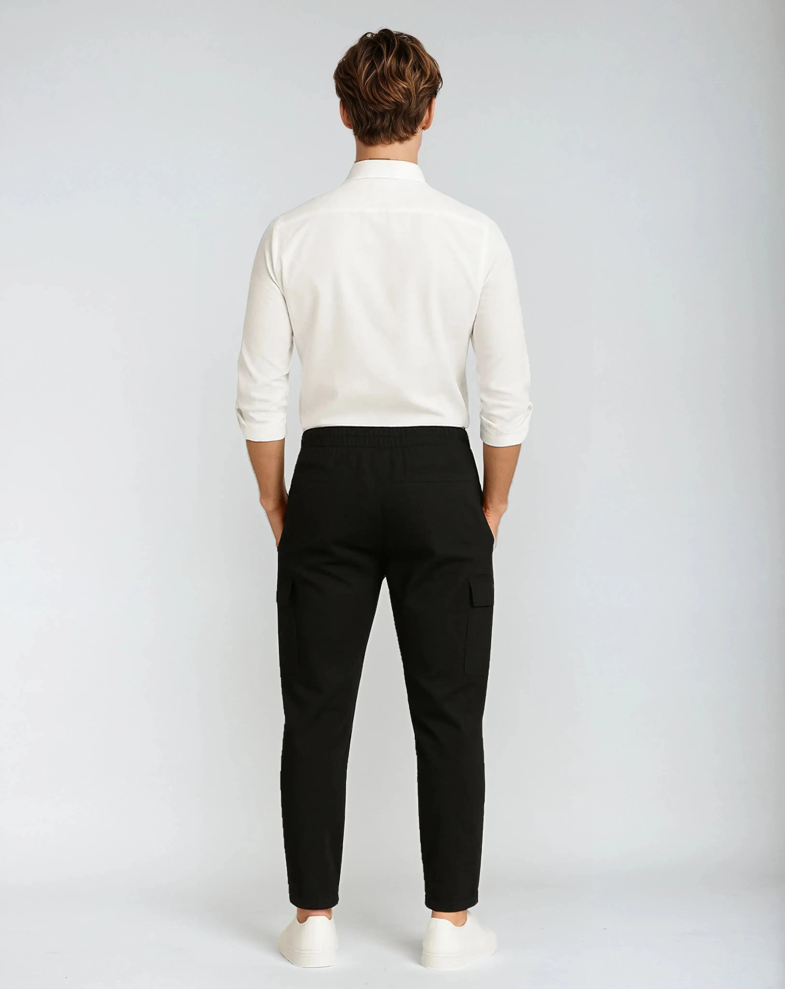 Katoenen Cargobroek Met Functionele Zakken-Pants-Velani-Velani