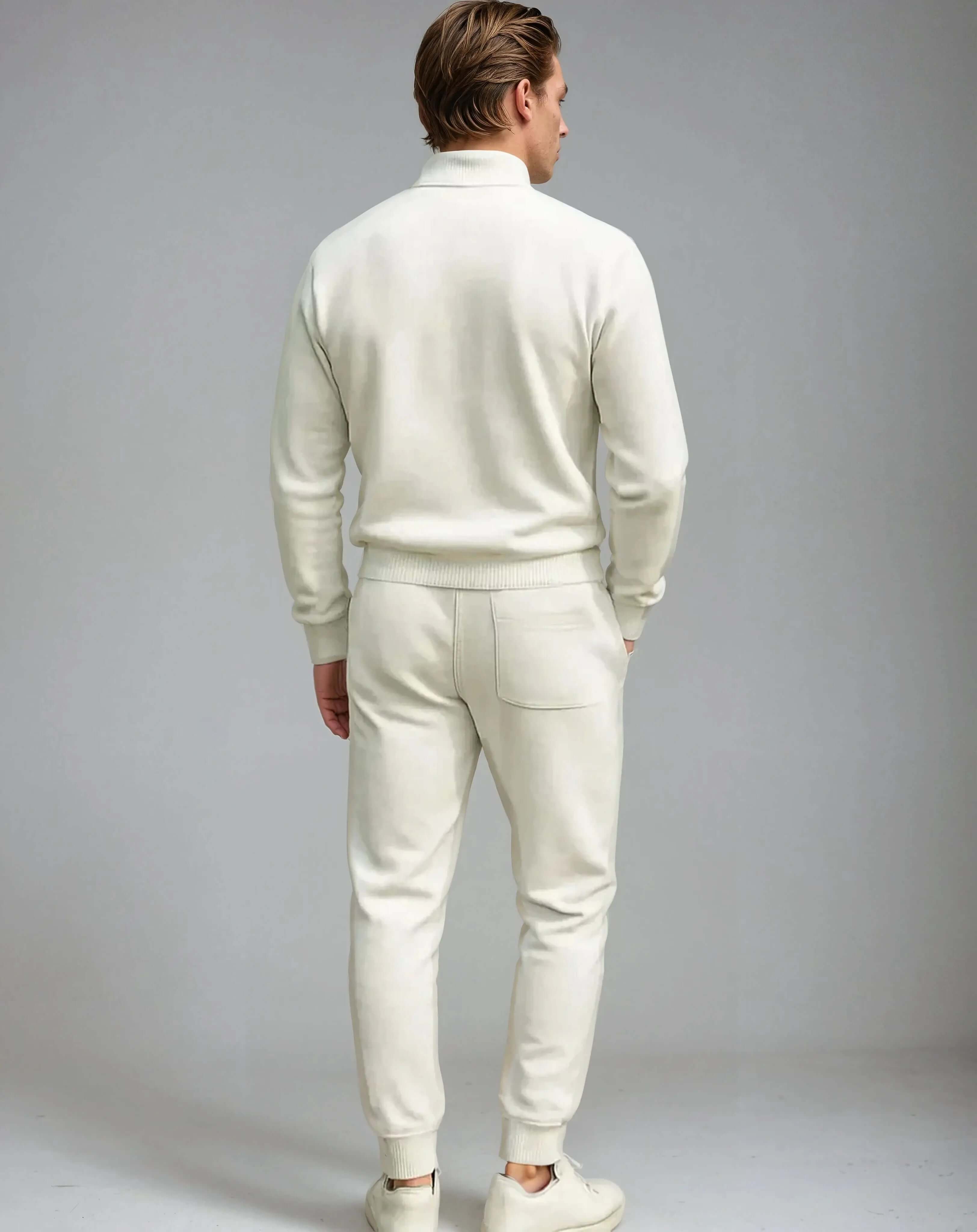 Katoenen Joggingpak Met Trui Met Halve Rits-Suits-Velani-Velani