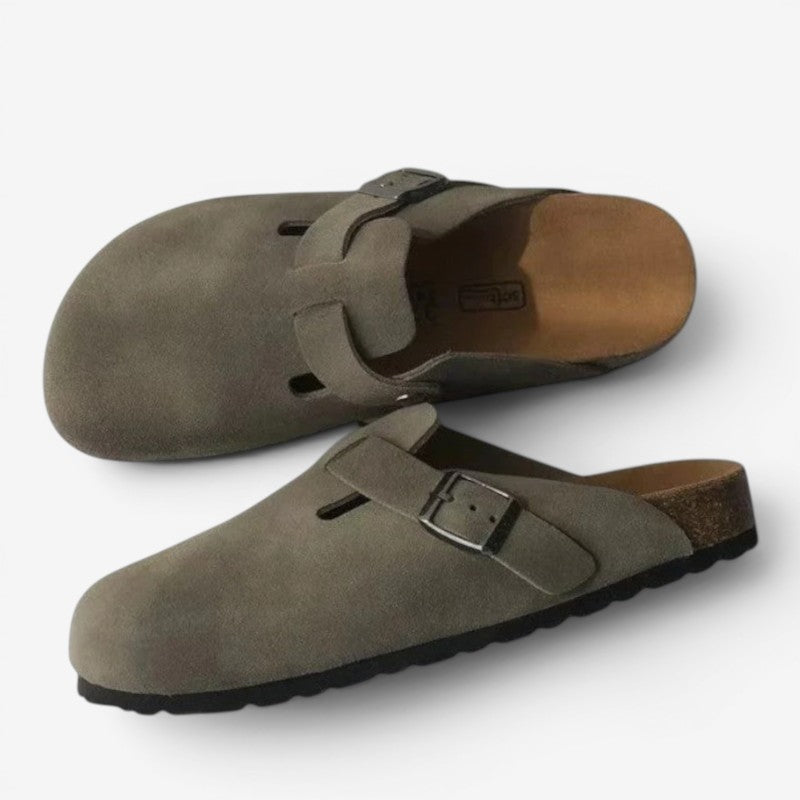 Womens Round Toe Clogs with Stylish Buckle