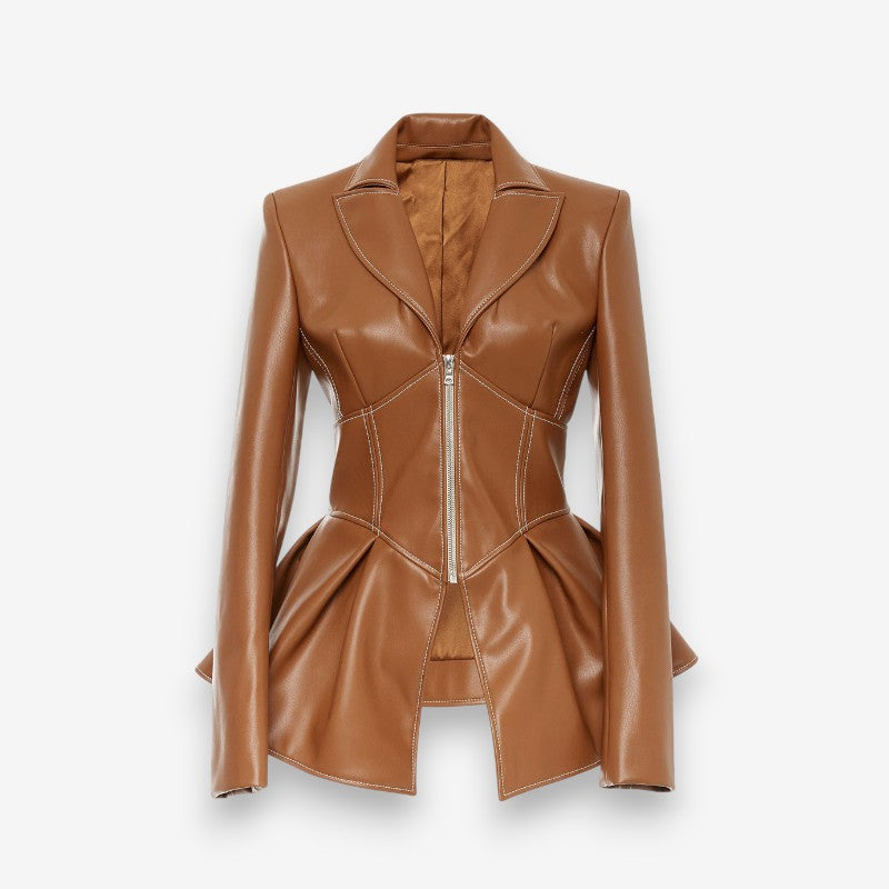 Lily – Long Sleeve Jacket with Down Collar