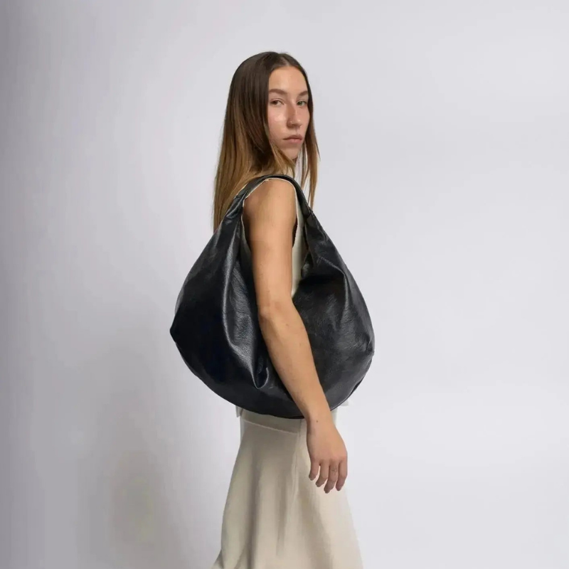 Women Large Shoulder Bag Zip Closure Interior Compartment