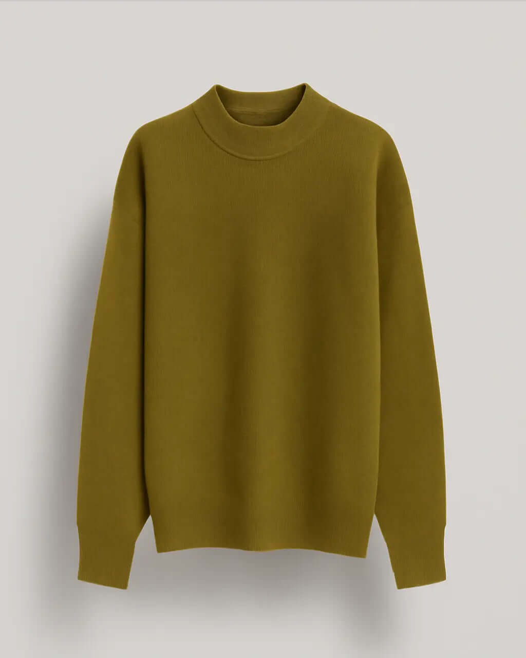 Gebreide Wolmix Trui Met Ronde Hals en Lange Mouwen-Sweaters-Velani-Groen-S-Velani