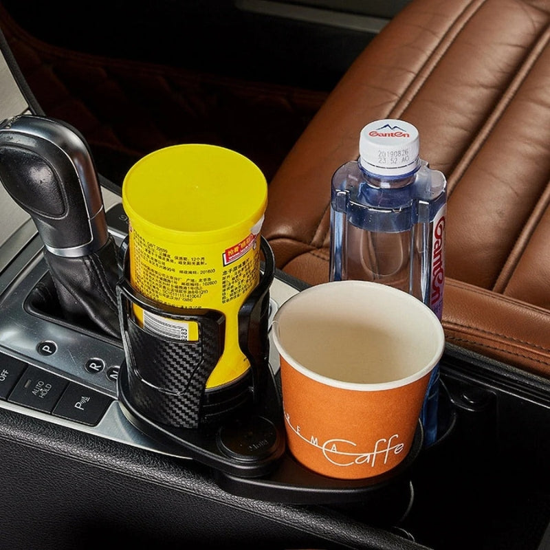 AutoGrip – Rotatable Car Cup Holder with Double Slot