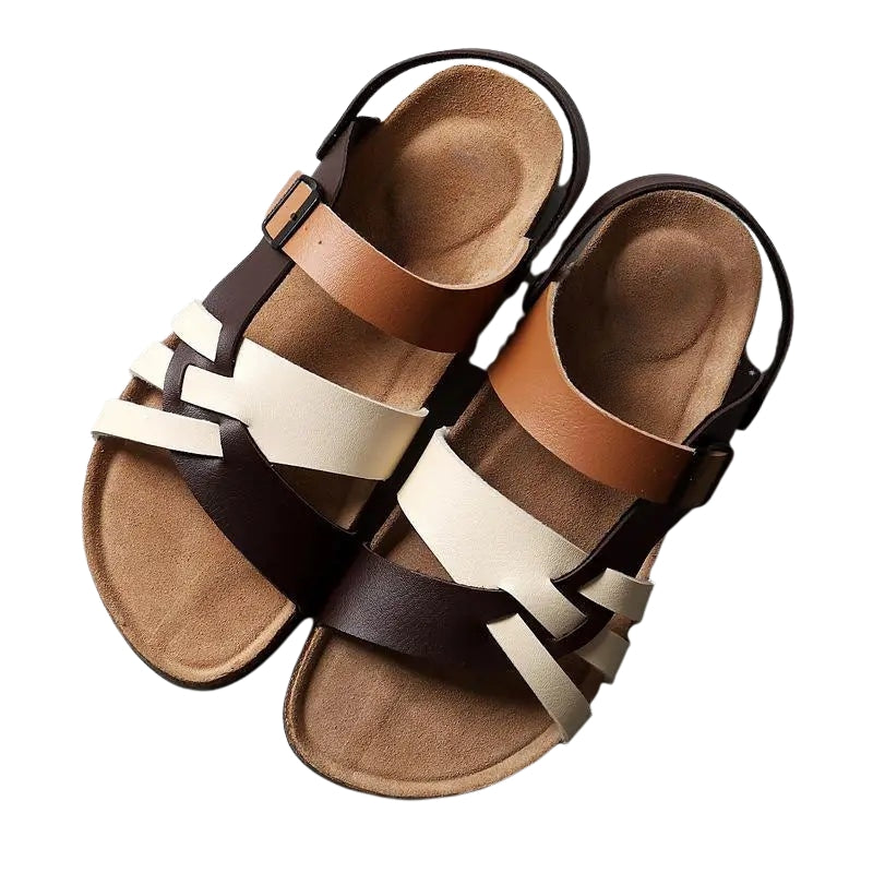 Ruben - Sandalen met Platte Zool, Open Teen en Verstelbare Gesp Velani