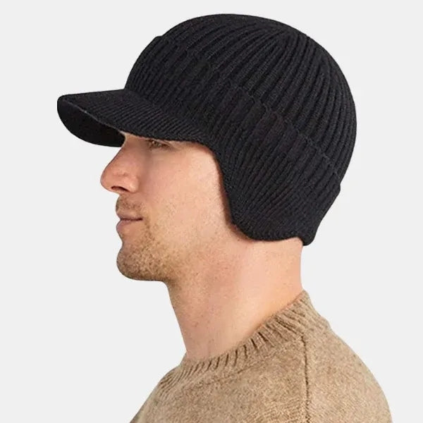 Visor – Beanie with Peak and Earflaps
