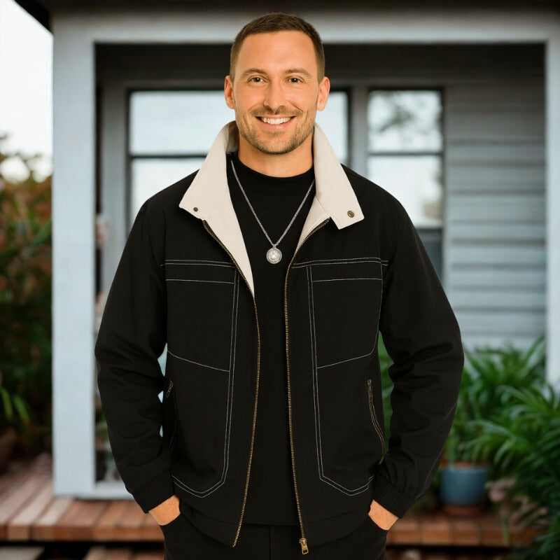 Joshua – Long Sleeve Jacket With Zipper Closure